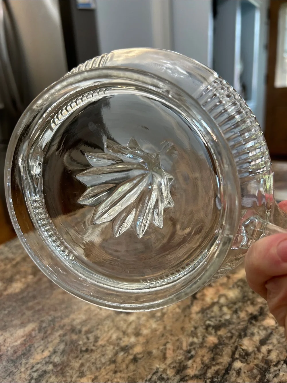 Vintage Clear Glass Handheld Citrus Juicer - Classic Reamer